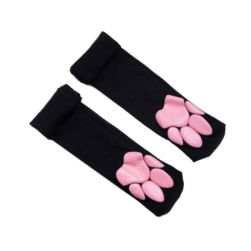 Cute Paw Thigh High Socks