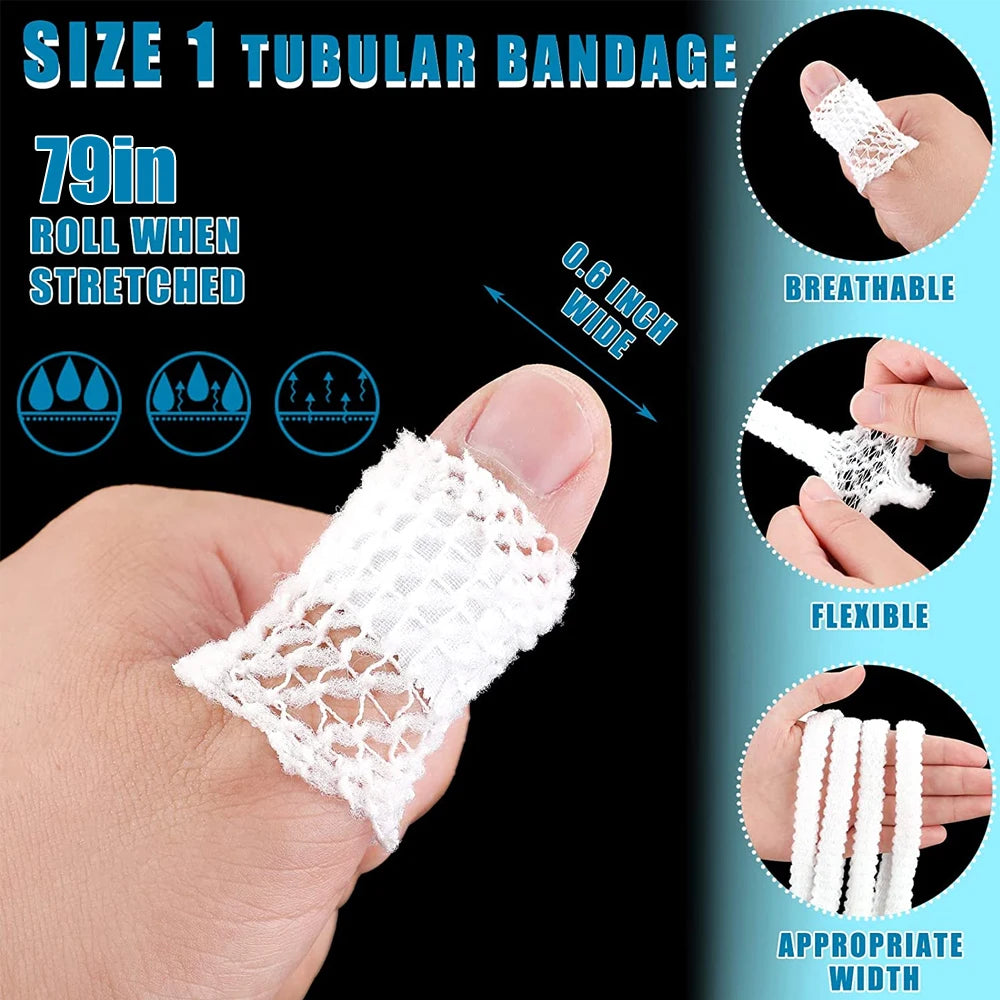 1 Roll Net Tubular Bandages Elastic Mesh Wound Dressing Tubing
