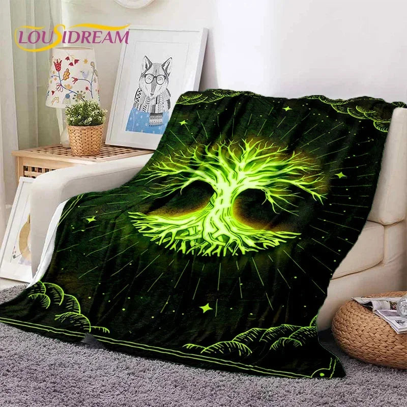 Tree of Life Nature Soft Flannel Blanket for Bed Bedroom Sofa Picnic,Throw Blanket for Outdoor