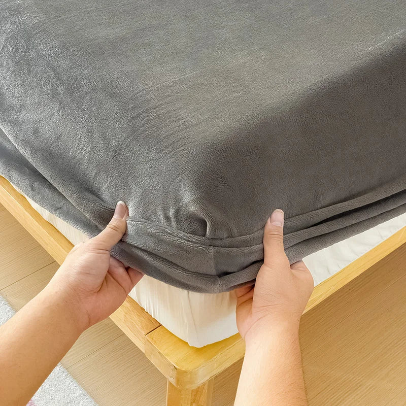 Premium Super Soft Flannel Fitted Sheet 1Pc-Deep Pocket 25cm