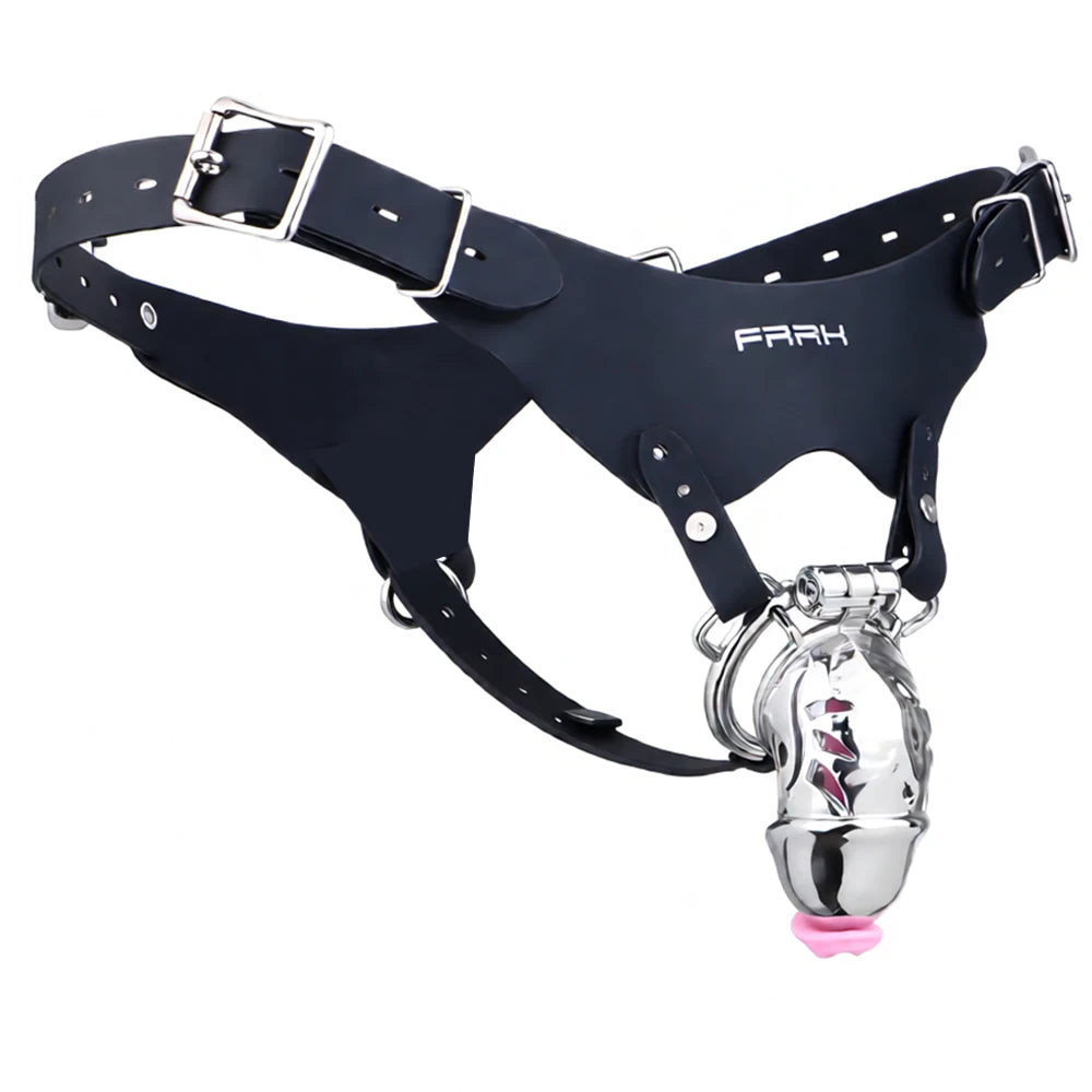 Chastity Cage Belt With Hole Silicone Imitation Plug/Dildo etc