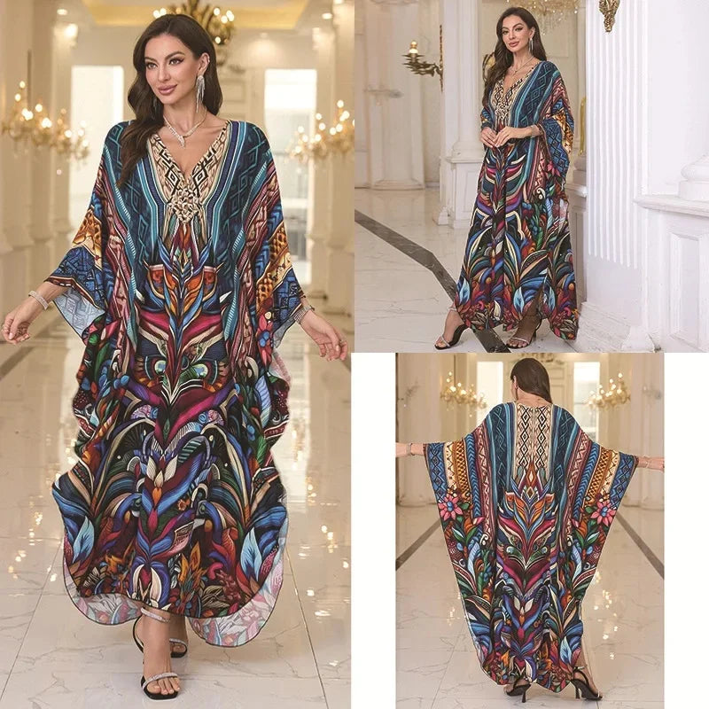 Women's Cotton Beach Dress Loose Long Robe Bikini Cover up