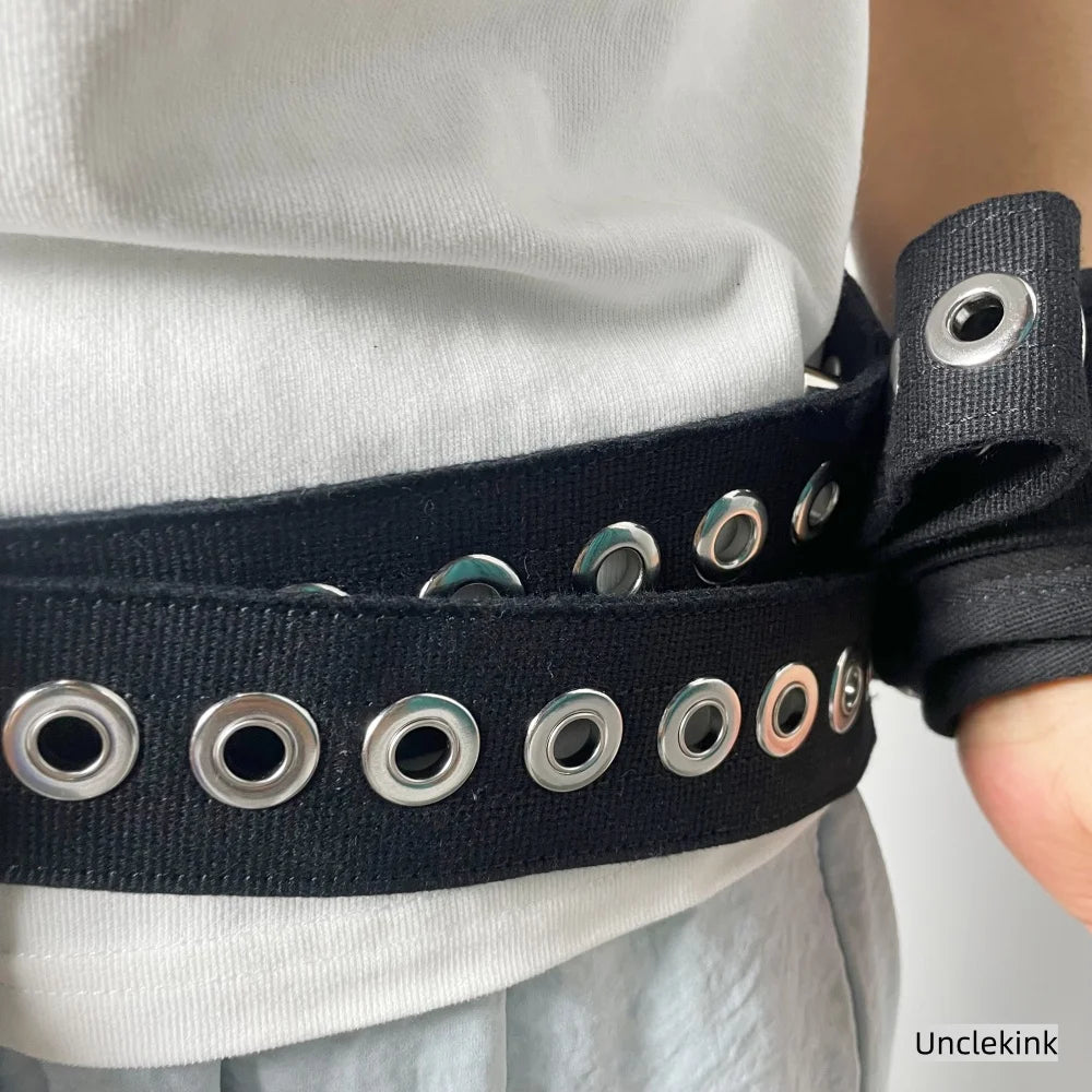 Patient Safety Restraints - Black Cotton Cuffs with Magnetic Lock Waist Hip Fixation Set Diaper Belt Patients Hospital Home Care
