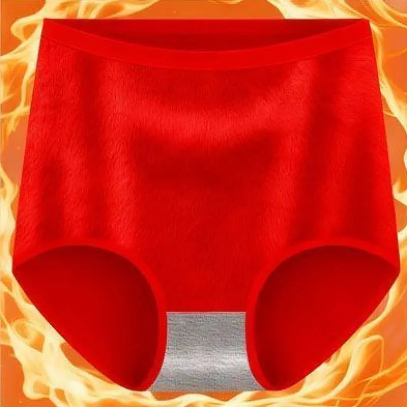 Women's Fluffy Sexy Thickened Thermal Panties Winter Warm Keep High Rise Intimates Underwear Girl Long Briefs Fashion Clubwear