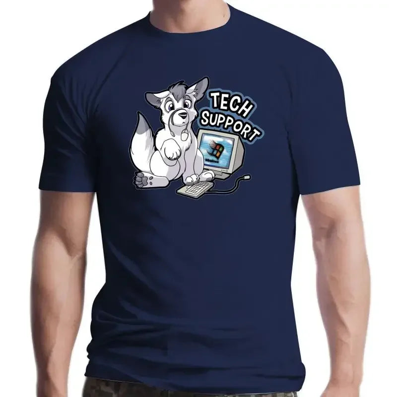Furrys Dog Cute Adorable New Tech Support T Shirt