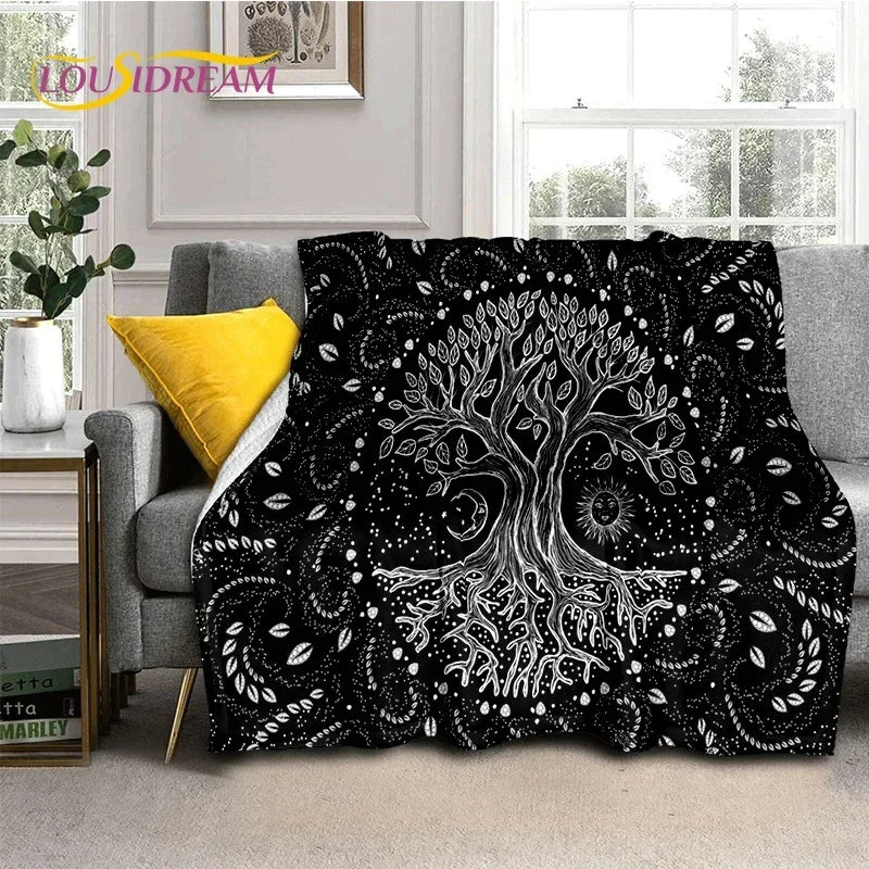 Tree of Life Nature Soft Flannel Blanket for Bed Bedroom Sofa Picnic,Throw Blanket for Outdoor