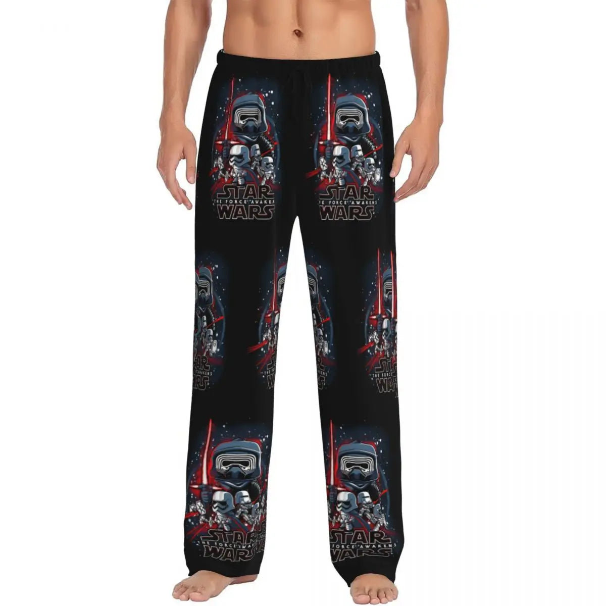 Custom M-Mandalorianed-Anime Pajama Pants Men Adventure Story Lounge Sleep Stretch Sleepwear Bottoms with Pockets