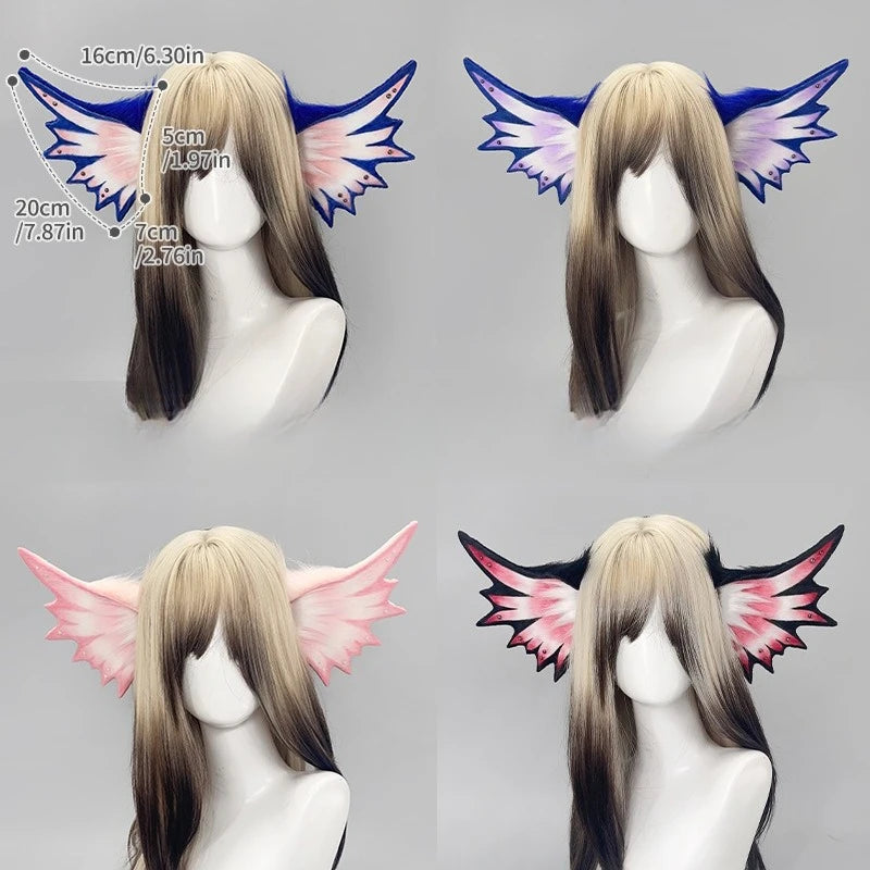Sea Monster/Mermaid/Elf/Beast Ear Hair Hoop Girl Fish Fin Gothic Hair Ornament Manga Exhibition Deep Sky Mermaid COS Headpiece