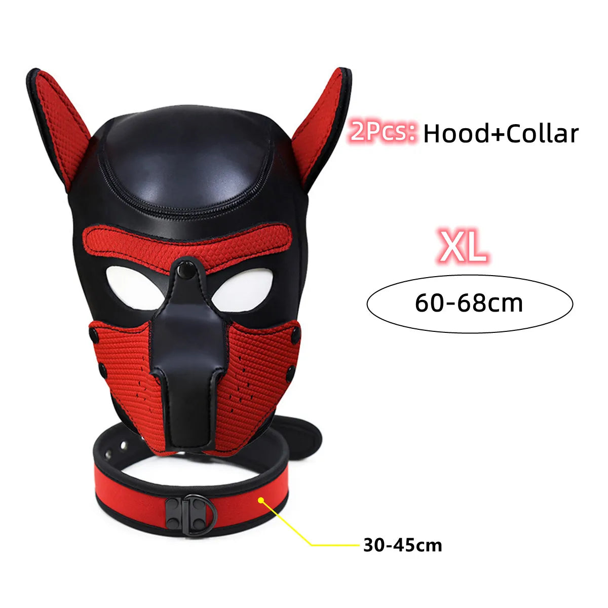 Puppy Cosplay Costumes Increased Large Size Padded Rubber Full Head Hood Mask