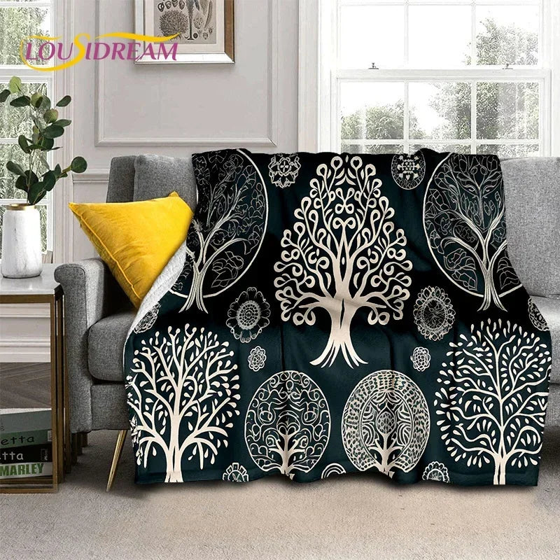 Tree of Life Nature Soft Flannel Blanket for Bed Bedroom Sofa Picnic,Throw Blanket for Outdoor