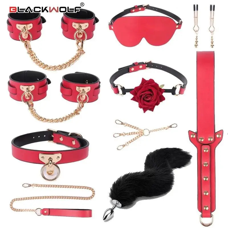 Genuine Leather Bondage BDSM Hand-made Restraint Kits for Couples