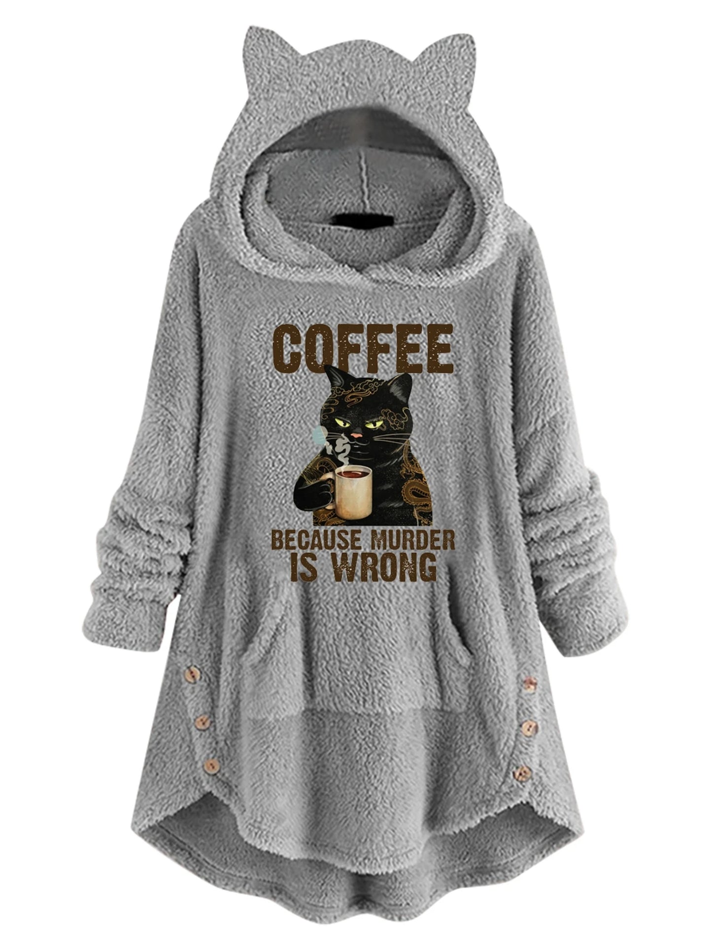 Cat Ears Long-Sleeved Hooded Sweatshirt
