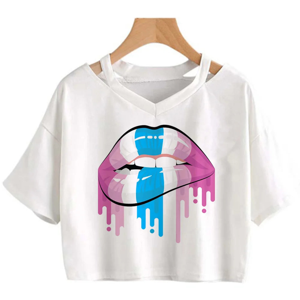 Femboy 90s vintage aesthetic crop top streetwear  2000s aesthetic tshirt