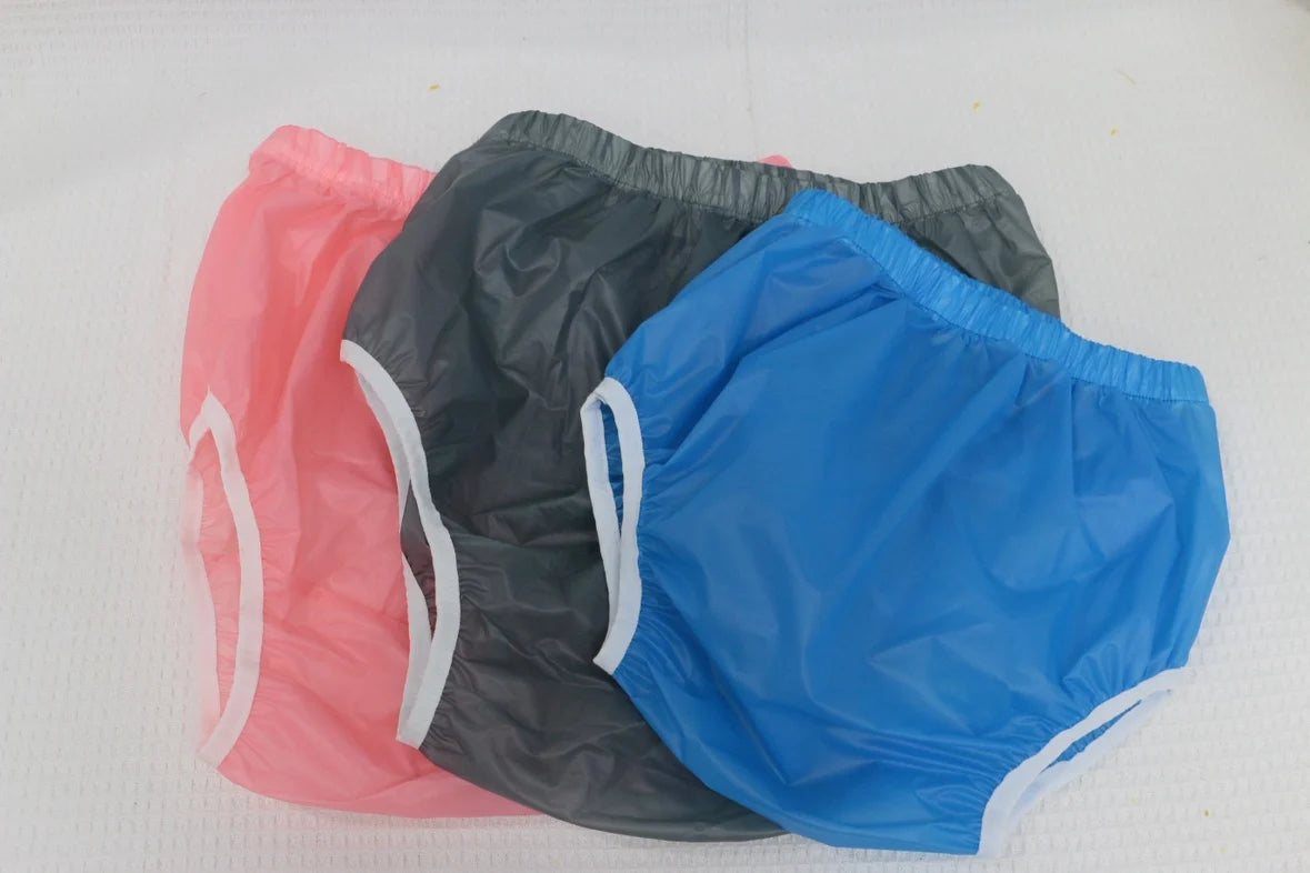 Water Resistant Reusable Diaper Cover Adult Incontinence Plastic Pants Leakproof Underpant Special Need Underwear Briefs