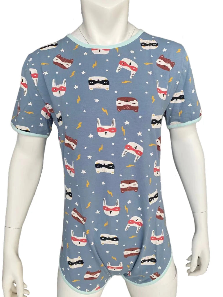 Adult Baby Diaper Lover Onesie Snap Crotch Romper