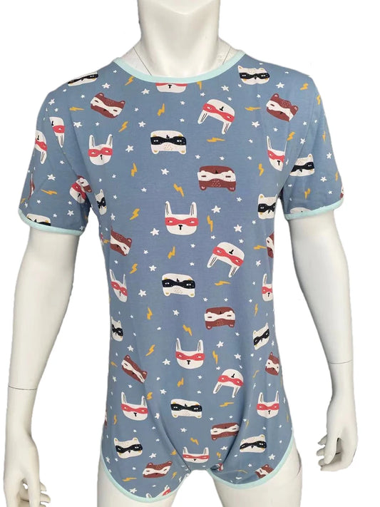 Adult Baby Diaper Lover Onesie Snap Crotch Romper