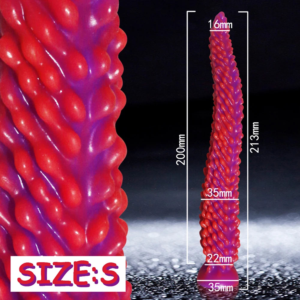 Monster Tentacle Dildo, Anal Dildo with Strong Suction Cup, Long Butt Plug for G Spot & Prostate Massager