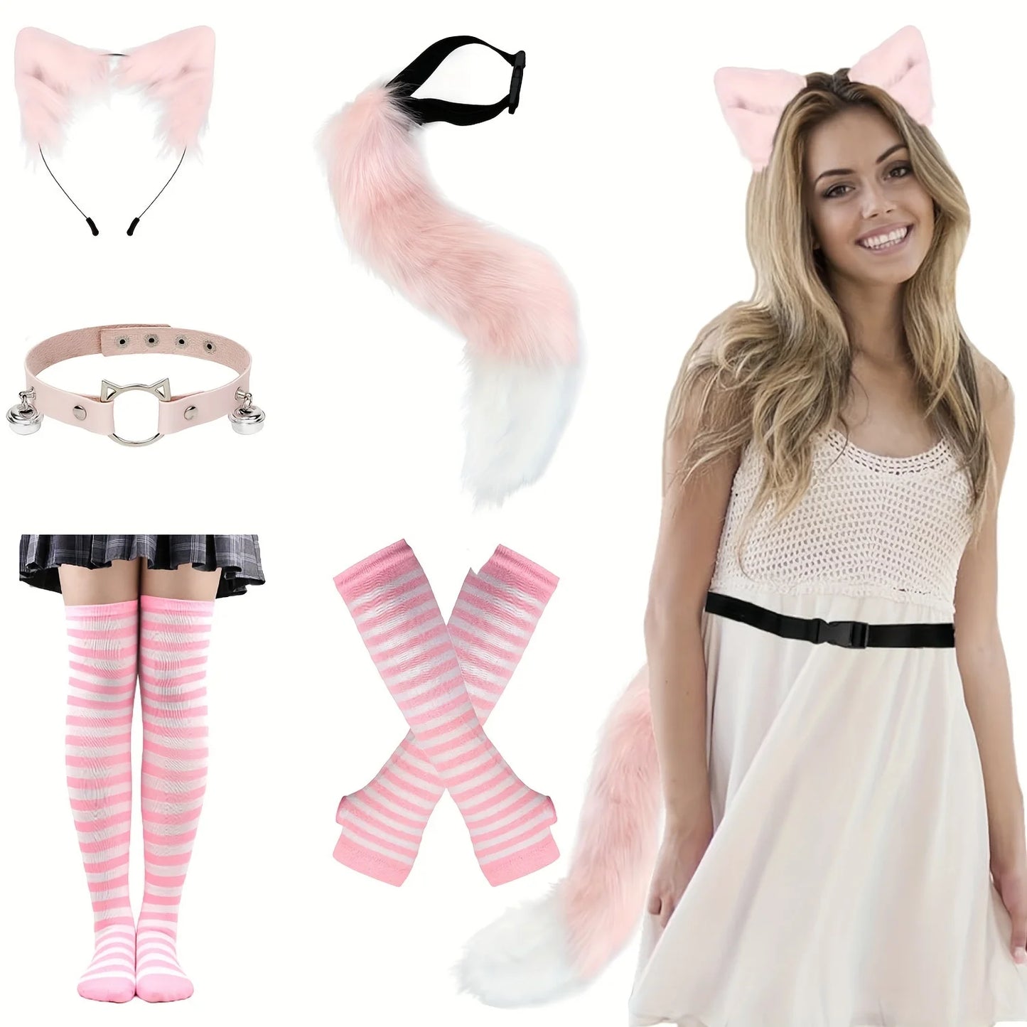 Role playing costume set with assorted striped sets