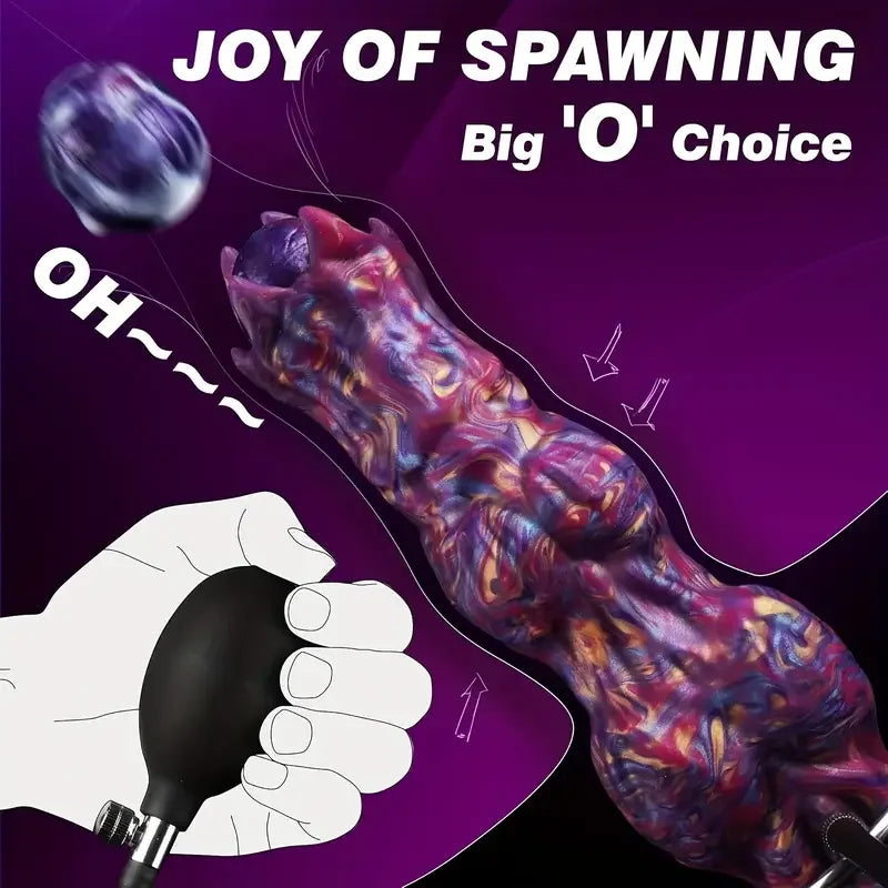 2 Style Inflatable Ovipositor Fantasy Laying Eggs Alien Dildo