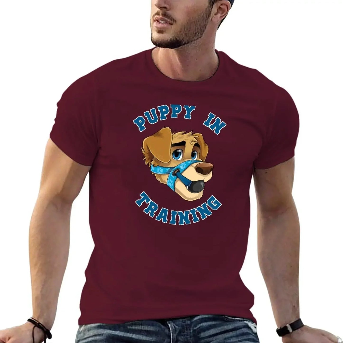 Puppy in Training- Pup Play Kink Design T-shirt up to 6XL