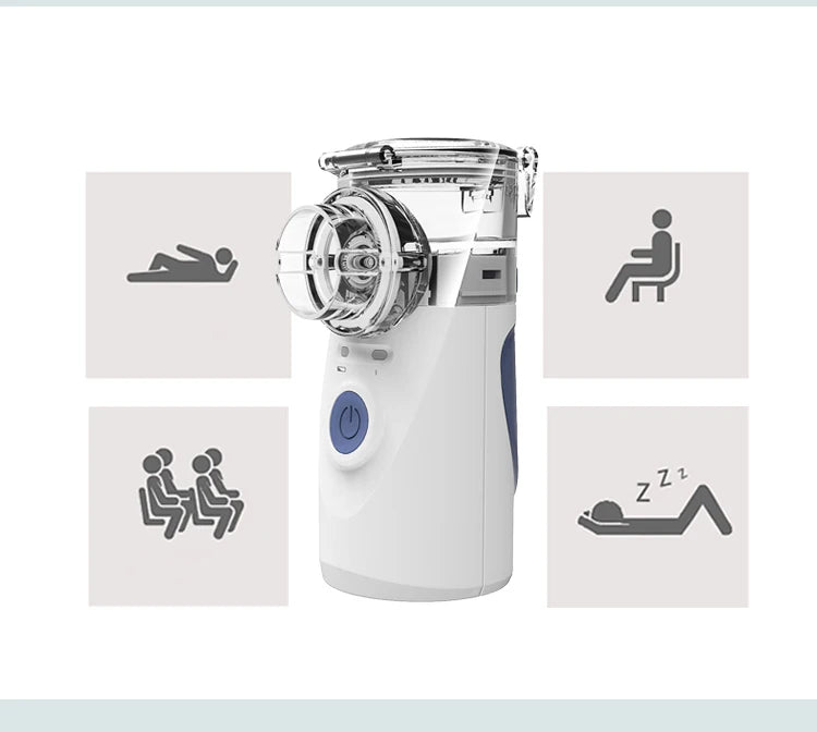Health Care Mini Handheld Portable Inhale Nebulizer Silent Ultrasonic Inalador Nebulizador Children Adult Rechargeable Automizer