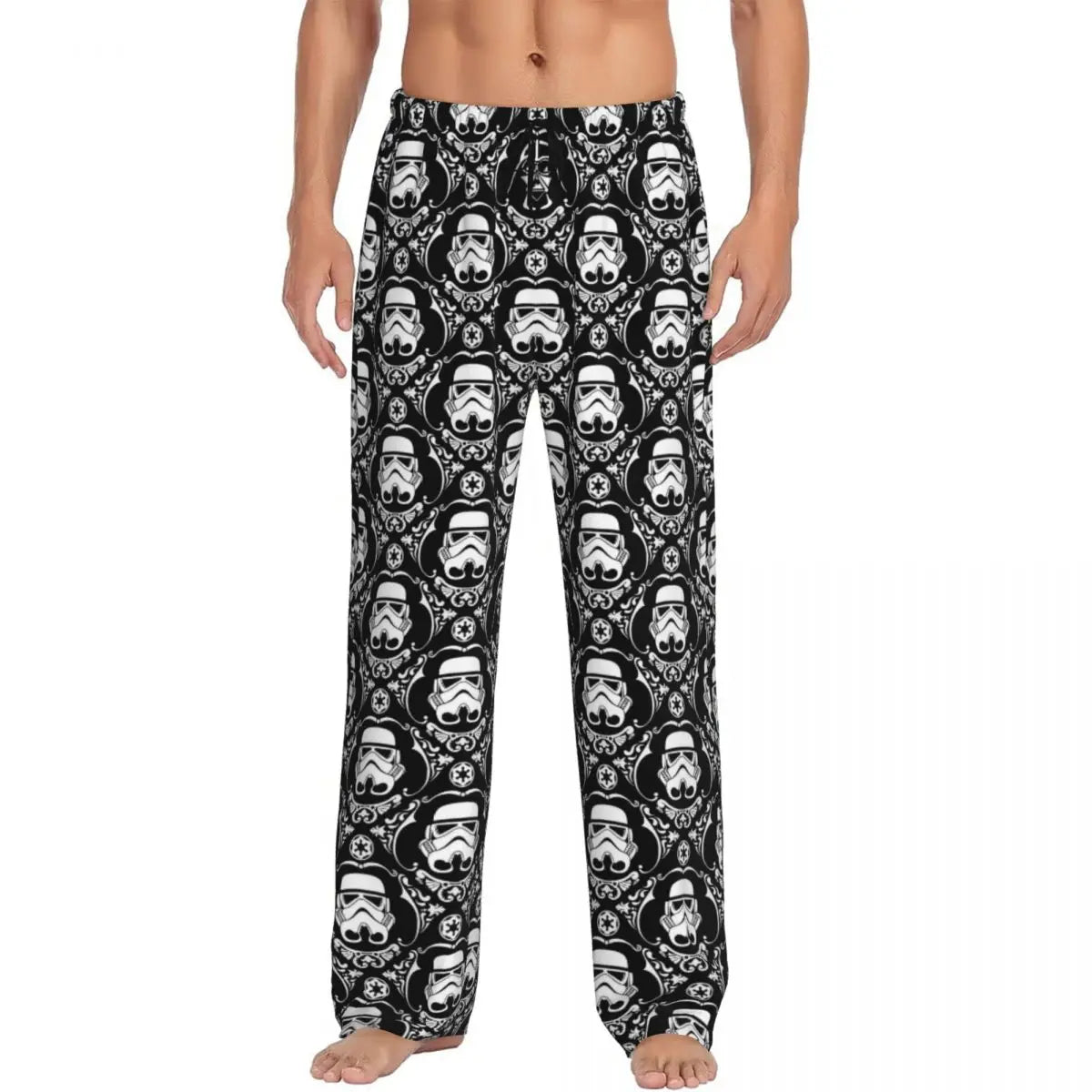 Custom M-Mandalorianed-Anime Pajama Pants Men Adventure Story Lounge Sleep Stretch Sleepwear Bottoms with Pockets