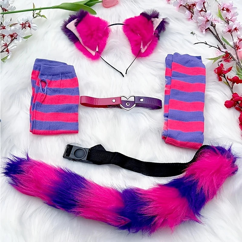 Role playing costume set with assorted striped sets