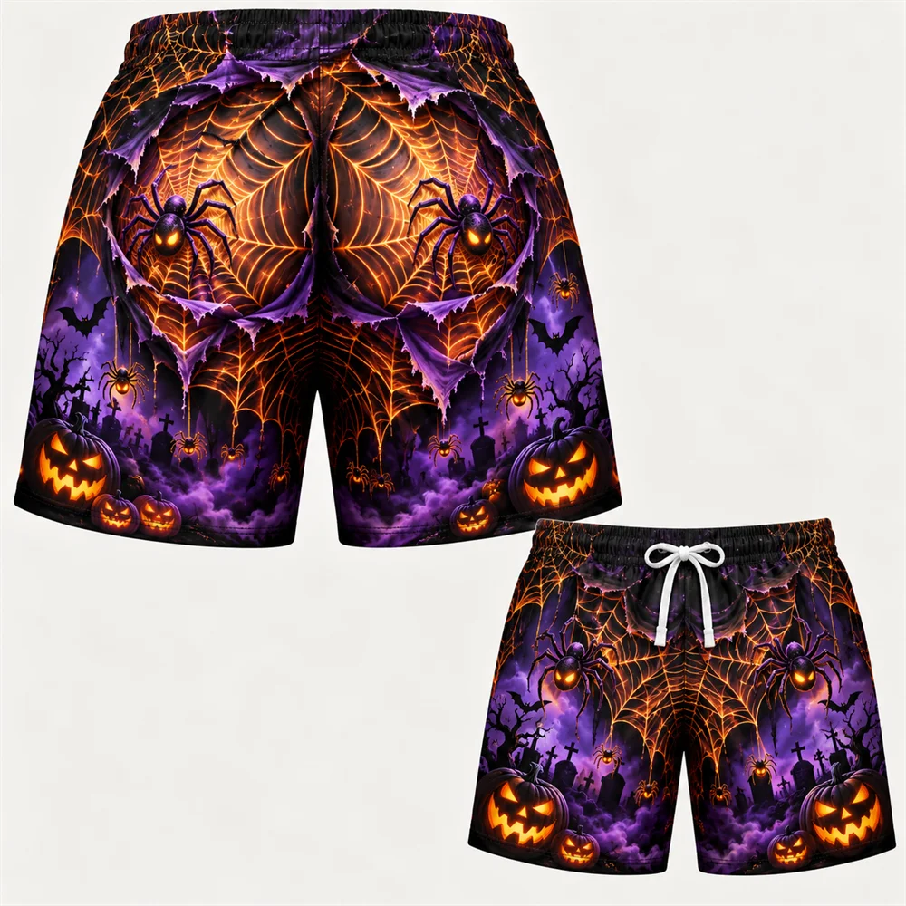 Funny Halloween Fake Buttocks Board Shorts For Men