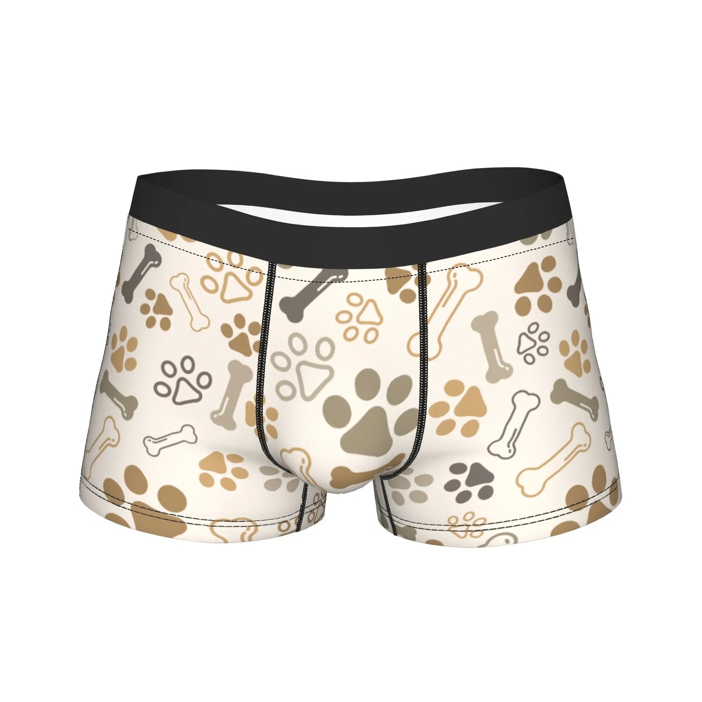 Men's Pet Prints Dog Boxer Briefs Breathable Underpants M-XXL
