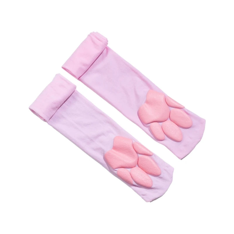 Cute Paw Thigh High Socks