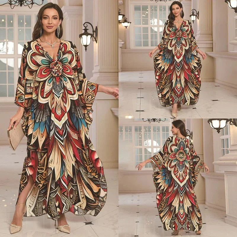 Women's Cotton Beach Dress Loose Long Robe Bikini Cover up
