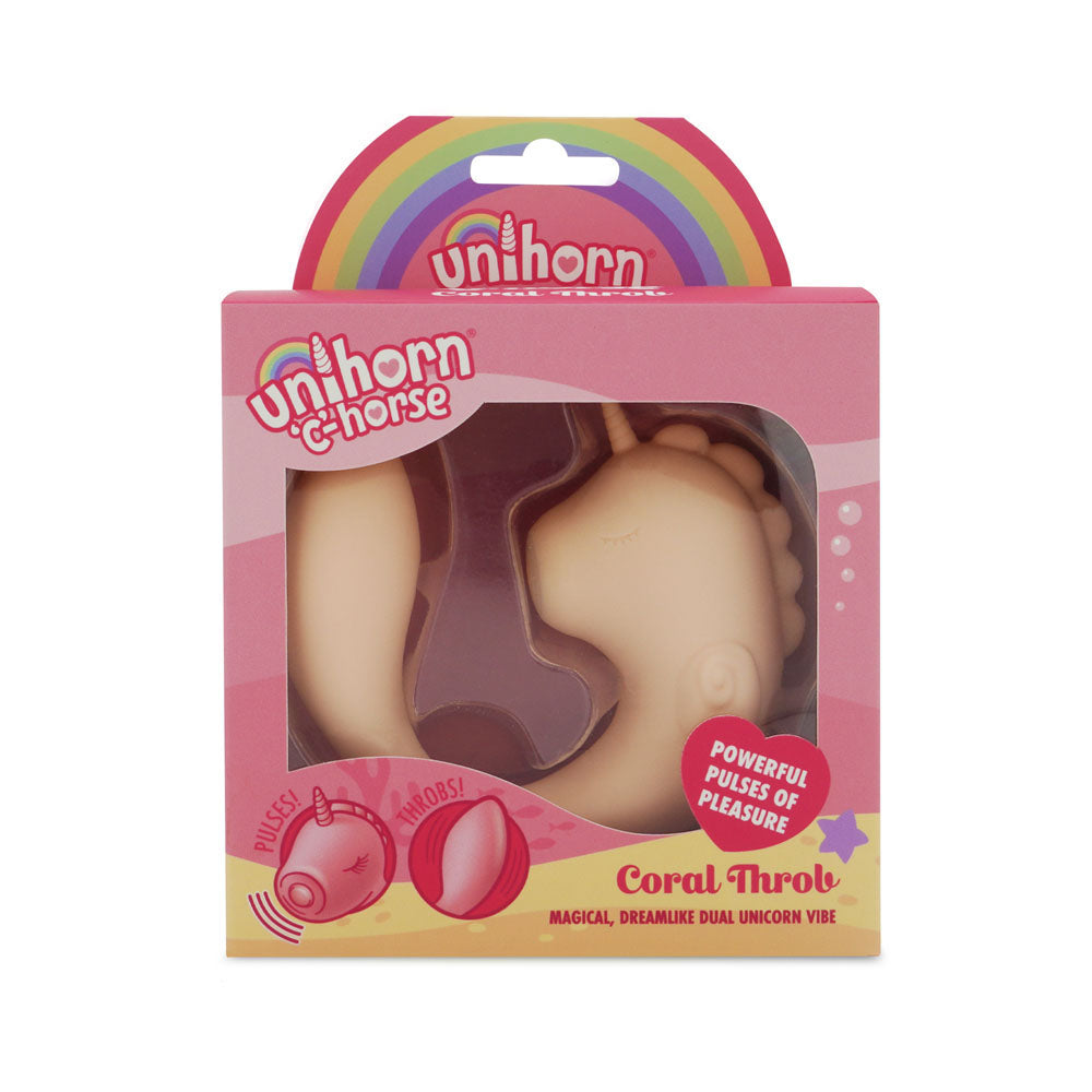 Unihorn - C Horse - Coral Throb -USB Rechargeable Dual Unicorn Vibrator
