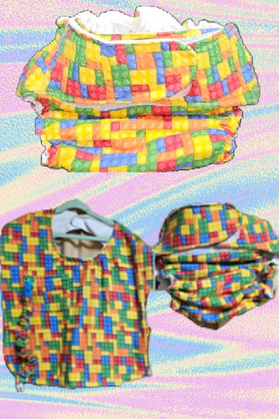 Adult Sized Lego Bib and Nappy Cover