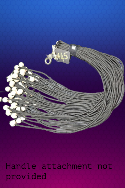 Long Black Paracord Falls, Add-On with Wooden Beads