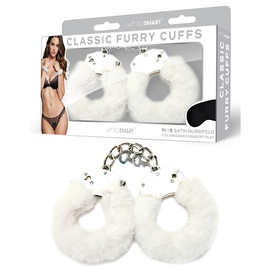 WhipSmart Classic  Cuffs - White Furry Restraints