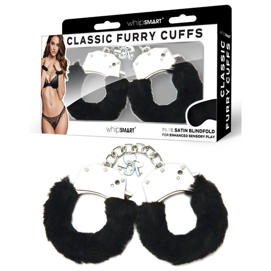 WhipSmart Classic Cuffs -Black Furry Restraints