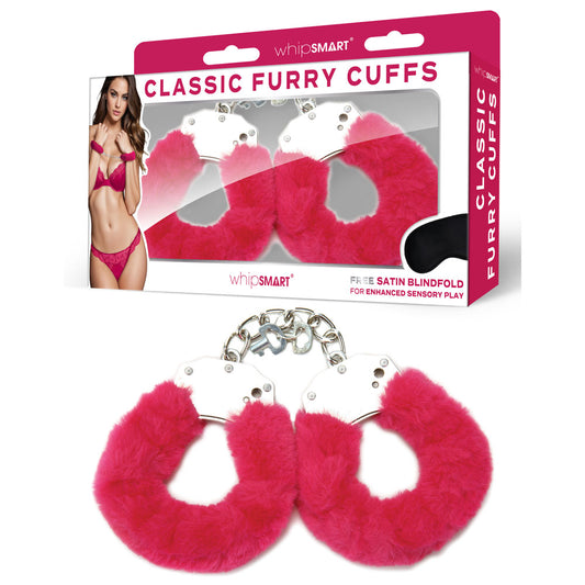 WhipSmart Classic Cuffs - Hot Pink Furry Restraints